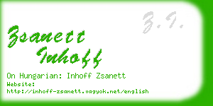 zsanett inhoff business card